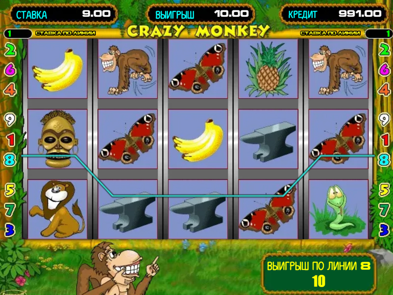 Игровой автомат Crazy Monkey бесплатно без регистрации